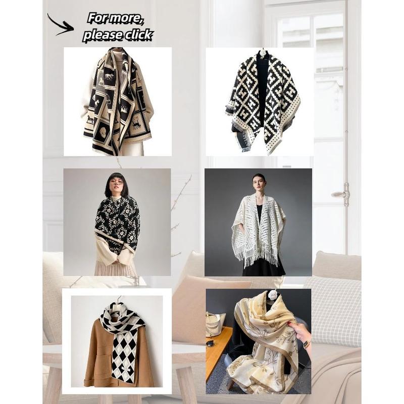 2024 Women's Scarf 100% Wool Knitted Triangle Scarf Shawl Women's Autumn and Winter Warm Headscarf Multi functional Warm Scarf