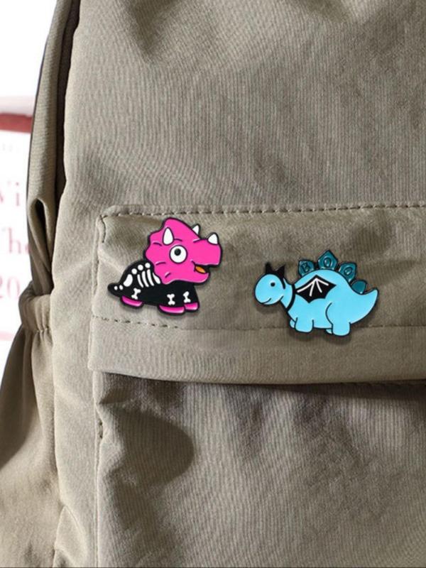 Cute Dinosaur Design Brooch, Fashion Colorful Badges for Clothes & Hat & Backpack Decor, Trendy All-match Clothes Accessories for Daily Decor