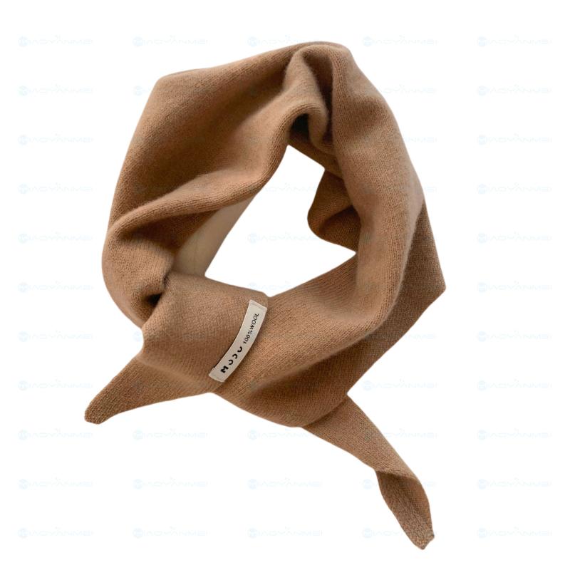 2024 Women's Scarf 100% Wool Knitted Triangle Scarf Shawl Women's Autumn and Winter Warm Headscarf Multi functional Warm Scarf