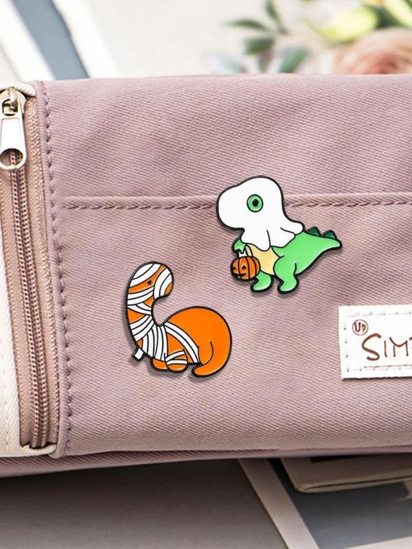 Cute Dinosaur Design Brooch, Fashion Colorful Badges for Clothes & Hat & Backpack Decor, Trendy All-match Clothes Accessories for Daily Decor