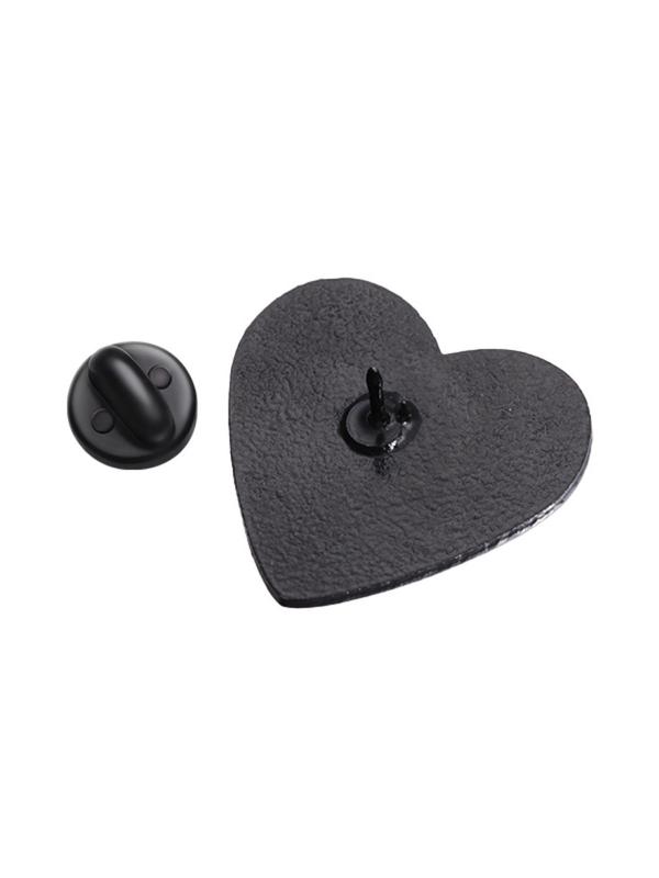 Heart & Letter Design Brooch,  Fashion Alloy Accessories for Women & Men, Suitable for Backpacks, Jeans, Scarves, Hats Decoration Fixed Buckle, Casual Zinc Alloy Jewelry for Men & Women