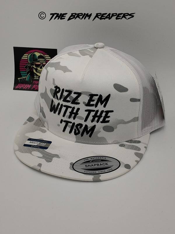 Rizz Em With The Tism Hat | Flirty Funny Comedy Humorous Accessories