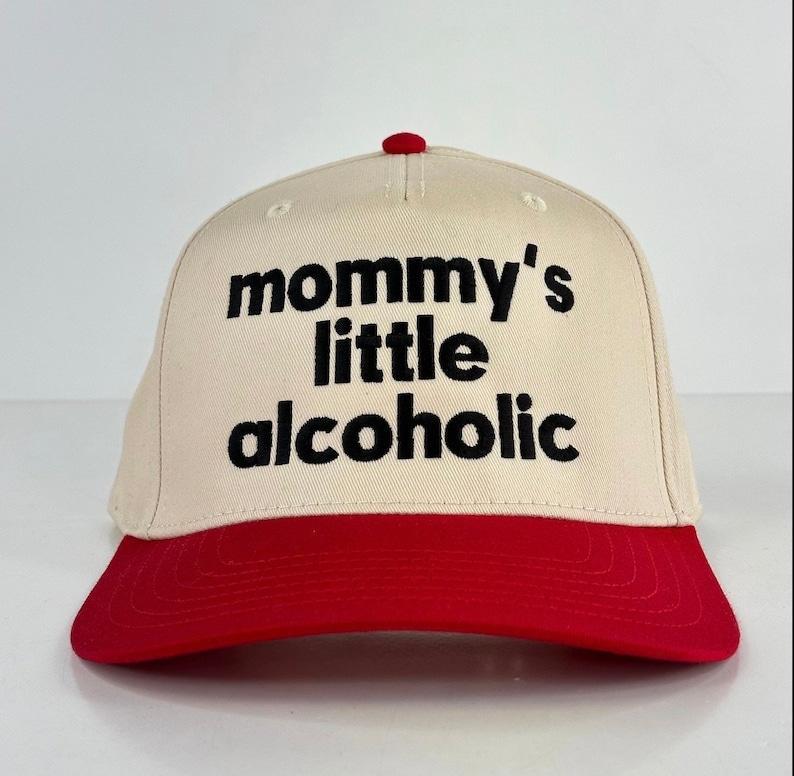 Mommy’s little alcoholic Hat, Funny Cap, Trendy Gift, Summer Trucker Hat, Country Festival Outfit, Embroidered Baseball Cap, Gift Idea 2024