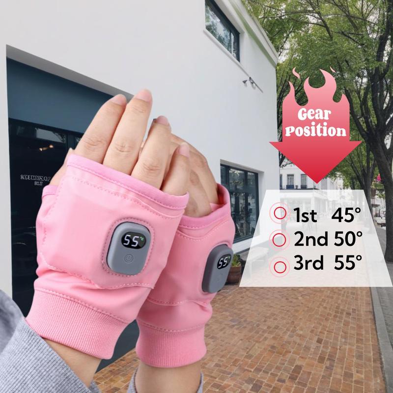 USB Rechargeable Electric Heated Gloves, Portable Hand Warmer for Women & Girls, Suitable for Indoor and Outdoor Use