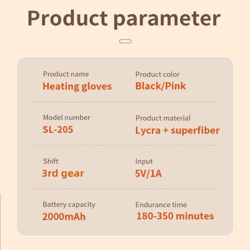 Portable Heating Gloves, 1 Pair Rechargeable Hand Warmer with Digital Display, Heated Gloves with 3 Temperature Modes for Home Use, Christmas Gift, Stocking Fillers, Winter & New Year Gift