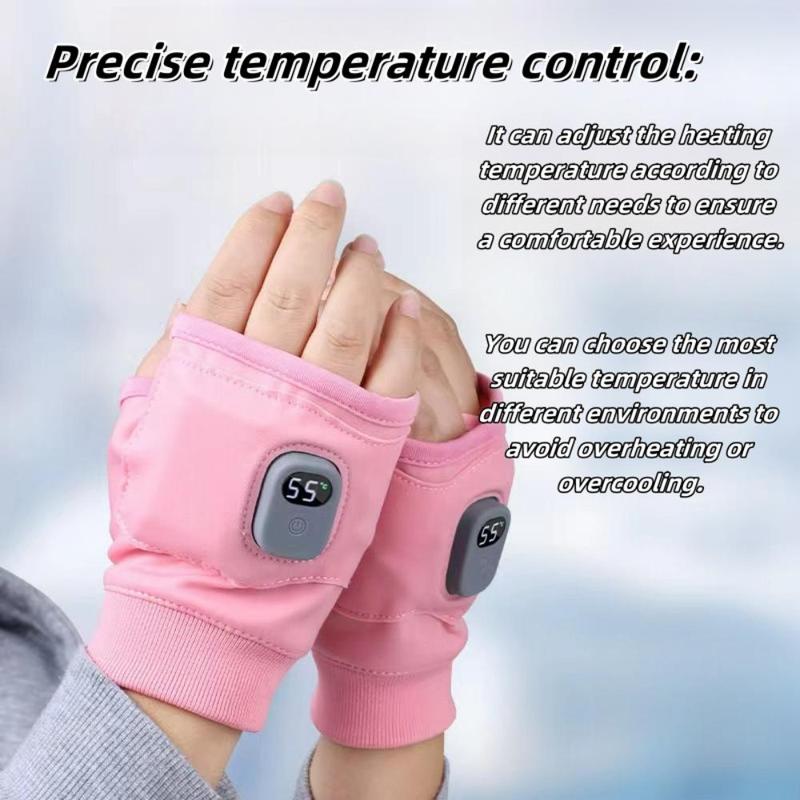 USB Rechargeable Electric Heated Gloves, Portable Hand Warmer for Women & Girls, Suitable for Indoor and Outdoor Use