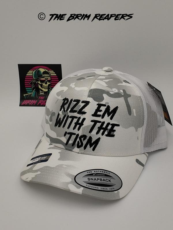 Rizz Em With The Tism Hat | Flirty Funny Comedy Humorous Accessories