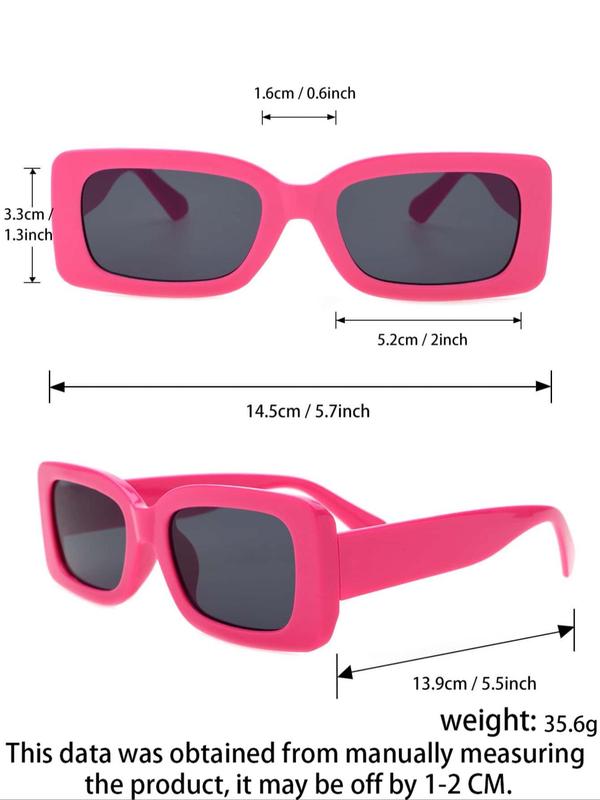 Simple Matching Sunglasses Back To School, 2024 Summer Trendy Casual Square Frame Sunglasses for Everyday Use, Fashion Accessories for Outdoor Activities