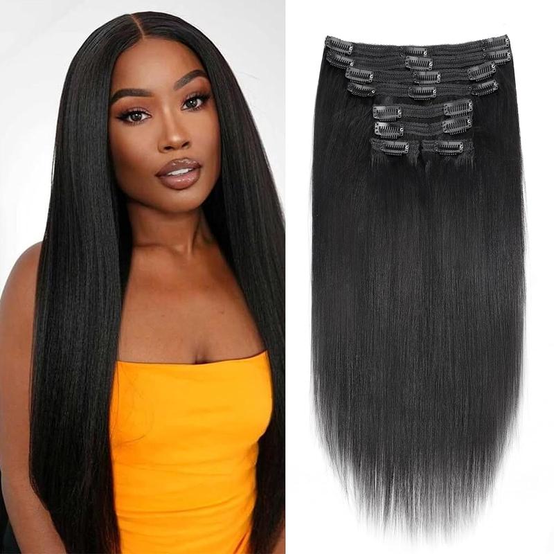 LUVME 100% Virgin Human Hair Extensions 135g Pack Straight, Body Wave, Kinky Curly, Yaki Straight Clip-In 03ACCU