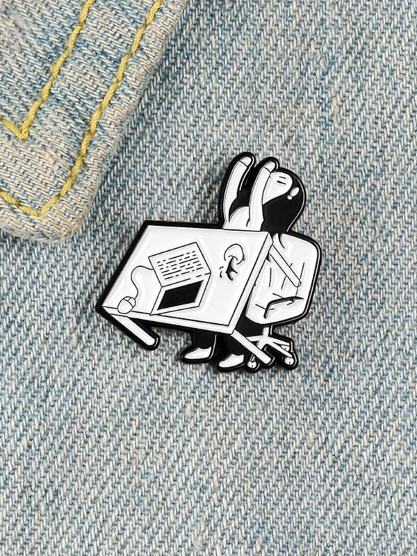 Cartoon Design Pin Brooch, Accessories for Daily Vacation Holiday Party Gift, Enamel Pin for Backpacks, Fixed Buckle, Alloy Jewelry for Men & Women