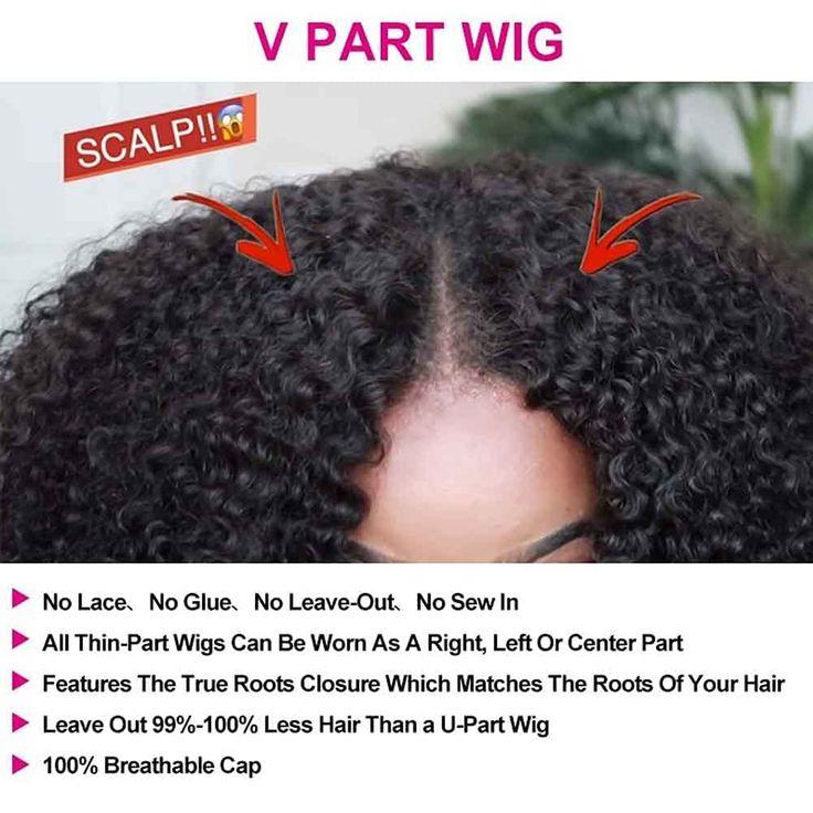 V Part Wig Human Hair Curly 180 Density No Leave Out Vpartwig Curly Human Hair V Shape Wig Brazilian Remy Hair Upgrade U Part Wigs For Black Women