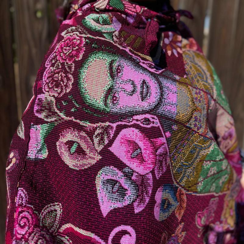 Mexican Poncho. Elegant Poncho. Traditional Floral Poncho. Winter Shawl. Mexican Gabán. Womens Poncho.Colorful Poncho. Womens  Mexican ponch