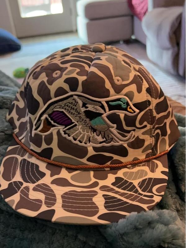 Mallard Duck Retro Camouflage Hat - Unisex Sports Style SnapBack with Ropebrim Detailing | thick material, suitable for going out, going out in winter without worrying about the cold | hiphop style | camouflage pattern | hat trend | everyday hat