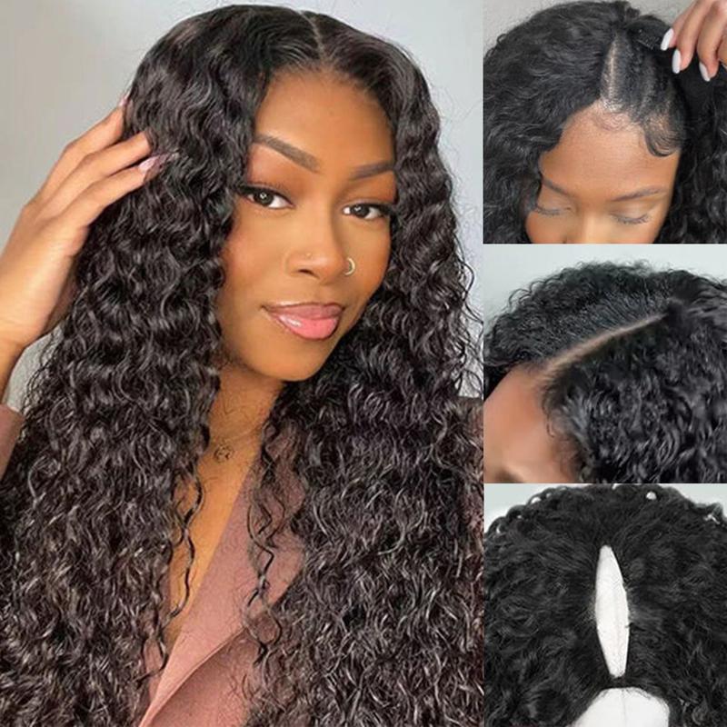 V Part Wig Human Hair Curly 180 Density No Leave Out Vpartwig Curly Human Hair V Shape Wig Brazilian Remy Hair Upgrade U Part Wigs For Black Women