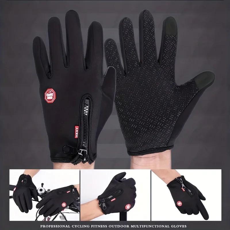 Winter Gloves For Men Women Touchscreen Warm Outdoor Cycling Driving Motorcycle Cold Gloves Windproof Non Slip Gloves