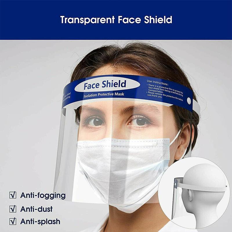 US 15-30 Face Shield Reusable Washable Protection Cover Antifog Mask Anti-Splash