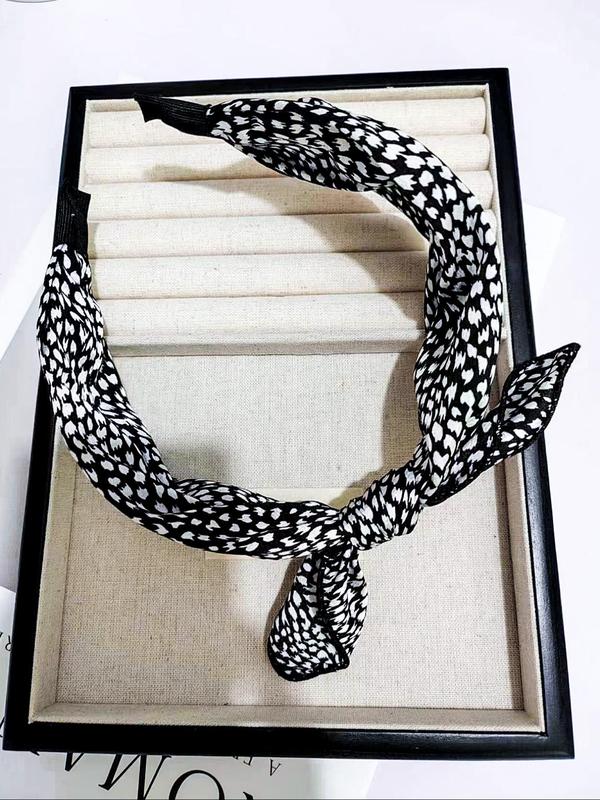 Vintage Leopard Print Bow Decor Hair Hoop, Casual Wide Band Hair Hoop for Women & Girls, Elegant All-match Fashion Accessories for Daily Wear