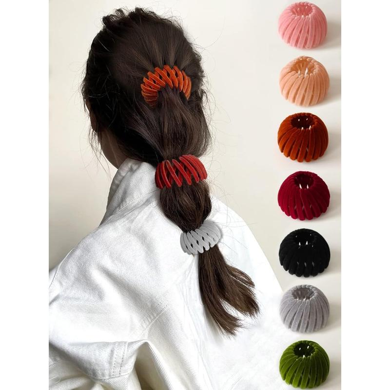 7Pack  Birds Nest Hair Clip, Hair Clips For Women,Expandable Hair Nest Clip Hair Accessories for Women and Girls,Hair Bun Maker,Hair Ponytail Holder for Thick Thin Hair