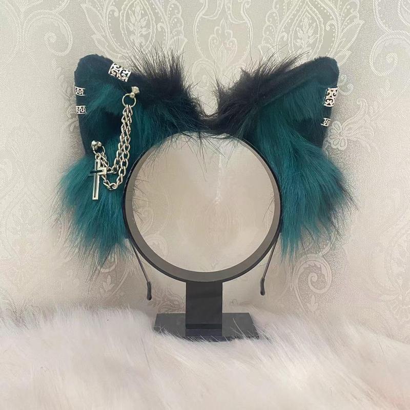 Cat Cosplay Ears Cat Ears Headbands Clips Accessories Punk Gothic Cross EK1-EK11