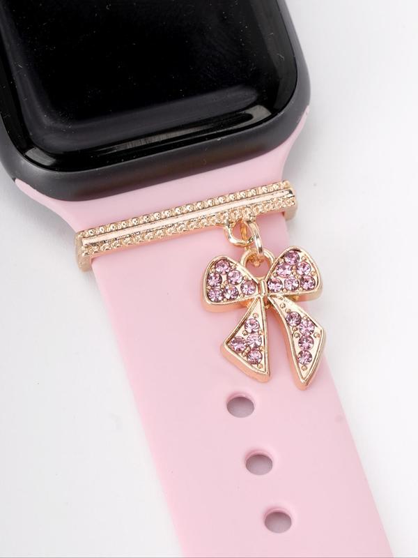 Cute Bowknot Design Watch Band Decoration, Rhinestone Decor Watch Band Accessories for Women & Girls, Trendy All-match & Exquisite Watch Accessories