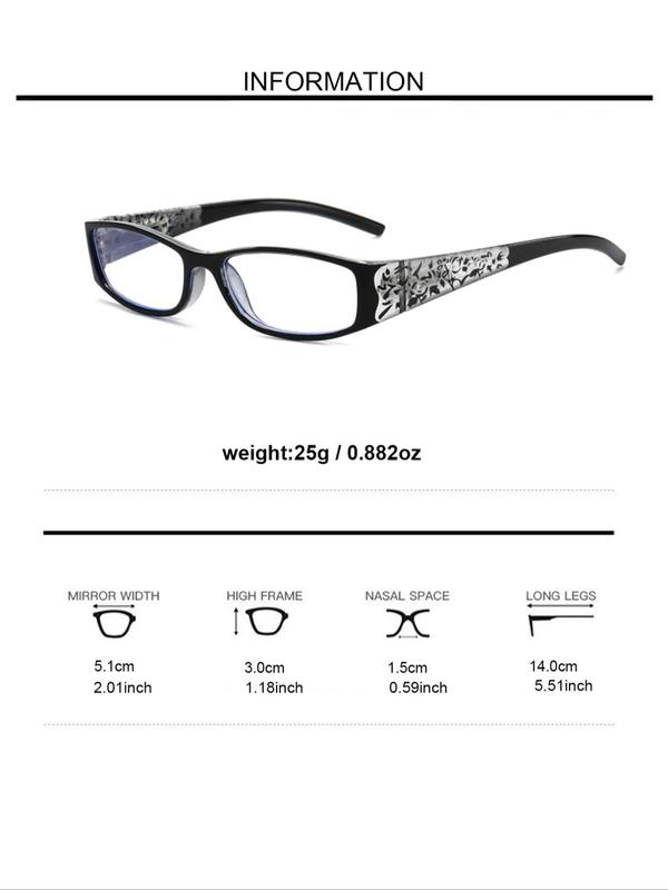 Simple Eyeglasses for Everyday Use, Basic Rectangle Frame Fashion Eyeglasses for Women & Men for Work, Daily Clothing Decor, Perfect for Student Daily Use