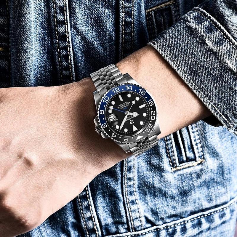 DESIGN Men Automatic Watches Sapphire Glass 40mm Ceramic GMT Mechanical Wristwatch Top Brand Sports Waterproof Men Watch