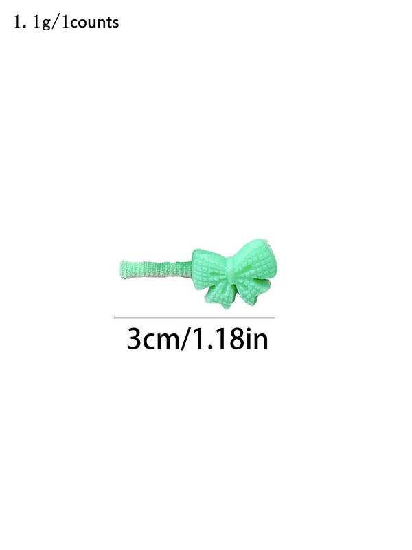 Random Color Cute Bow & Flower & Heart & Star Design Hair Tie, Casual Simple Hair Accessories for Women & Girls, Minimalist Headwear Suitable for Thick Hair