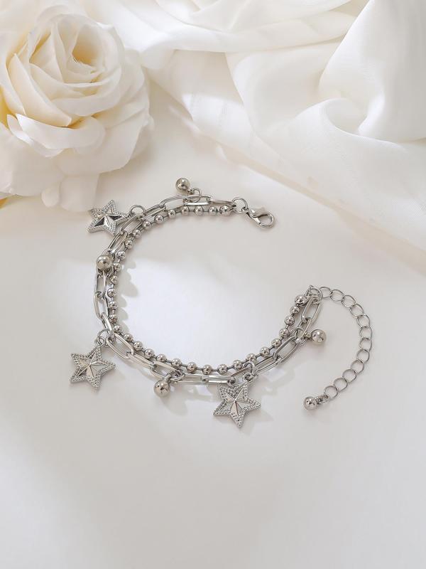 Minimalist Temperament Star Charm Decor Bracelet, Fashionable Jewelry for Women & Girls, Fashion Jewelry, Trendy All-match & Exquisite Jewelry for Birthday Gift