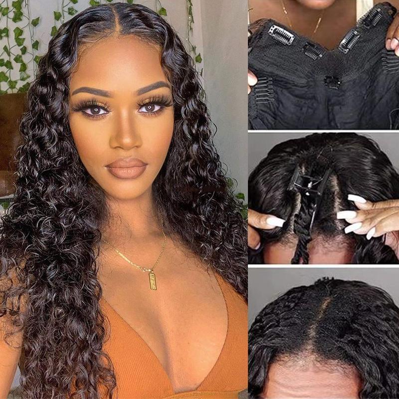 V Part Wig Human Hair Curly 180 Density No Leave Out Vpartwig Curly Human Hair V Shape Wig Brazilian Remy Hair Upgrade U Part Wigs For Black Women