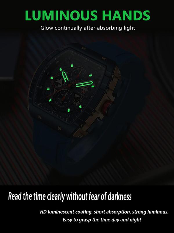 Men's Business Fashion Waterproof Quartz Watch, Casual Trendy Luminous Pointer Watch, with Box, Fashion Watch for Party, Daily Decor, Trendy All-match & Exquisite Watch for Gift