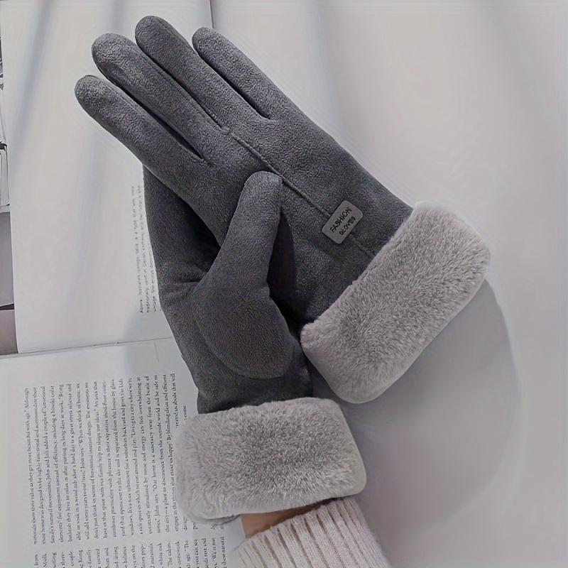 Warm winter gloves, plush lining, touch screen snow thickened cold sports gloves, Christmas gloves, Christmas gifts