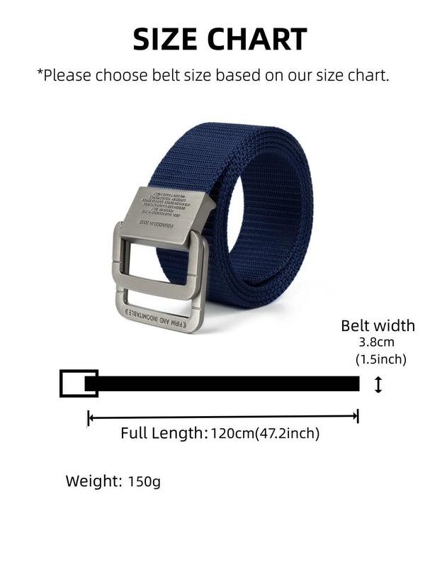 Men's Casual Minimalist Nylon Tape Belt,  Trendy Solid Color Waist Belt, Chic All-match Clothes Accessories for Daily & Work Use