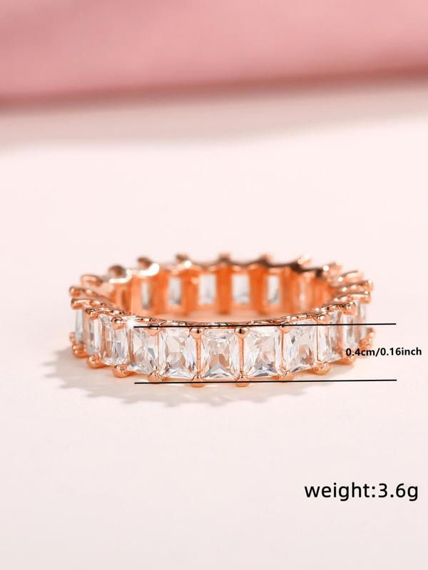 Fashion Rhinestone Decorated Ring for Women & Girls, Fashion Jewelry for Party, Daily Clothing Decor, Trendy All-match & Exquisite Jewelry for Birthday Gift