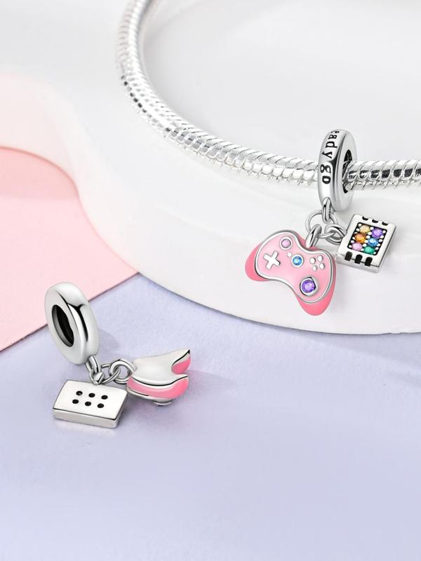 Game Controller Design Charms, Rhinestone Decor Pendant, Fashion Accessories for Women & Girls, Trendy All-match & Exquisite Jewelry for Birthday Gift