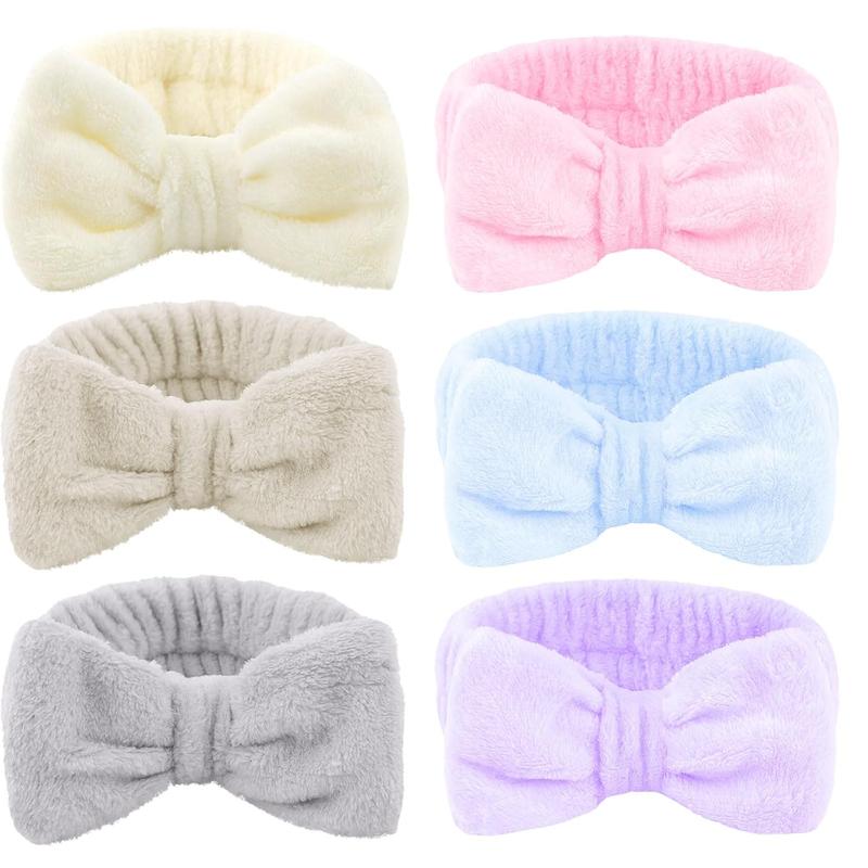 6 Pack Makeup Headband  Headband for Washing  Solid Color Skincare Headband  Band for Women Girls