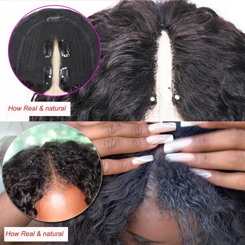 V Part Wig Human Hair Curly 180 Density No Leave Out Vpartwig Curly Human Hair V Shape Wig Brazilian Remy Hair Upgrade U Part Wigs For Black Women