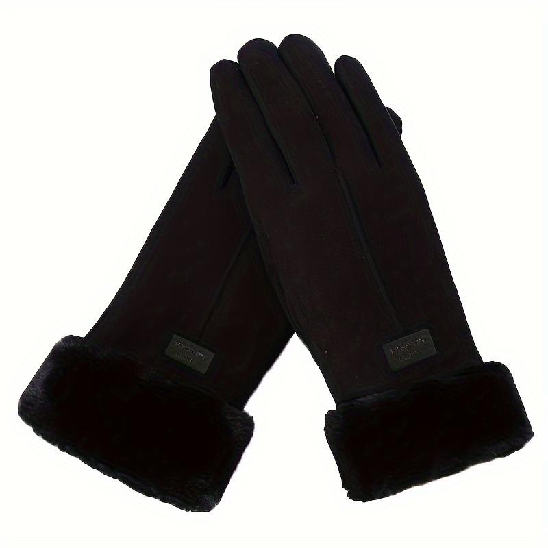 Warm winter gloves, plush lining, touch screen snow thickened cold sports gloves, Christmas gloves, Christmas gifts