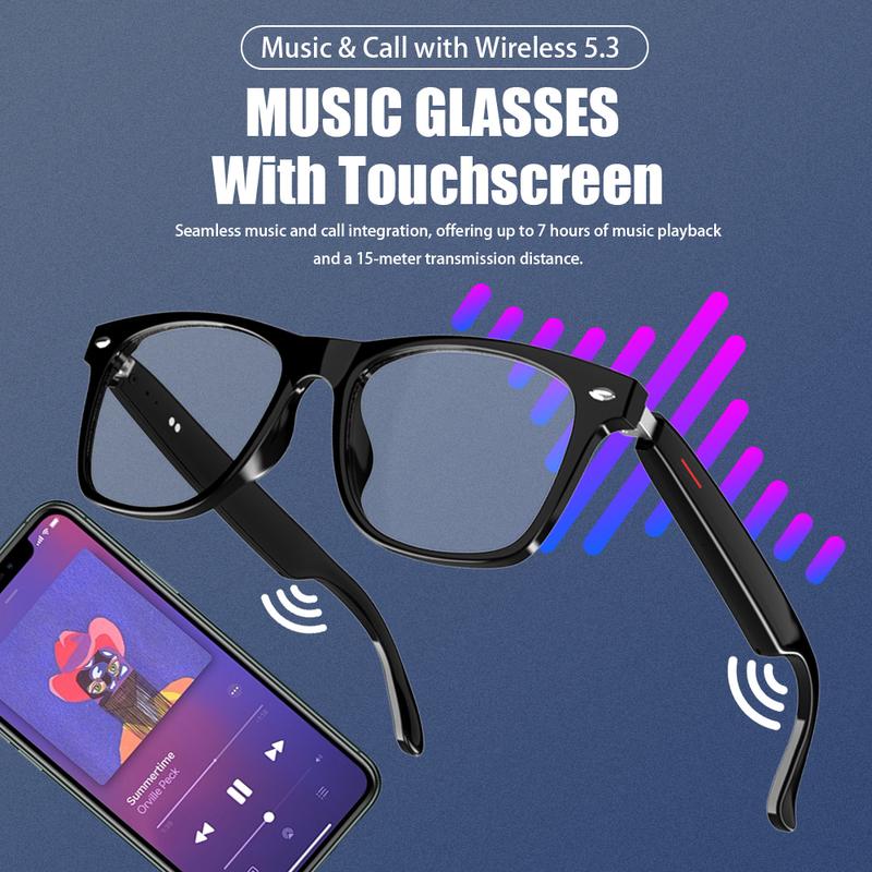 Smart Glasses, BT Sunglasses, Built-in Microphone and Speaker, Voice Assistant, UV Protection, Office, Driving, Riding, Outdoor Sports Bluetooth Glasses music playback Smart Glasses Wireless Bluetooth