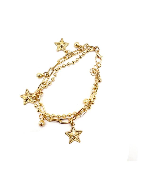 Minimalist Temperament Star Charm Decor Bracelet, Fashionable Jewelry for Women & Girls, Fashion Jewelry, Trendy All-match & Exquisite Jewelry for Birthday Gift