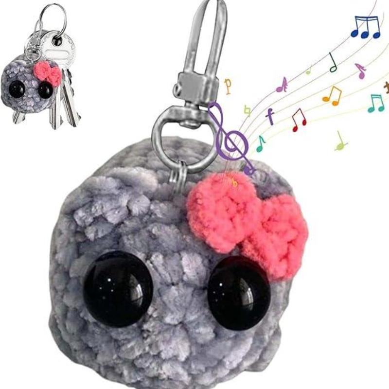 Crochet Sad Hamster Keychain Meme with Sound Effect