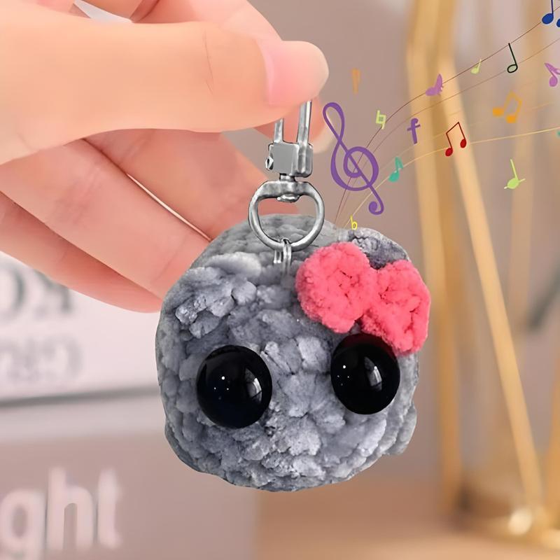 Crochet Sad Hamster Keychain Meme with Sound Effect