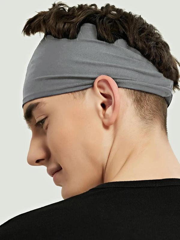 Unisex's Solid Color Sporty Hair Band, Sporty Breathable Sweat-absorbing Hair Band for Running & Yoga, Hair Accessories for Men & Women