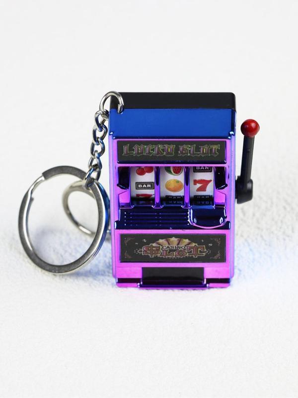 Rotating Fruit Machine Shaped Keychain, Y2k Fall Keychain for Men & Women, Summer Style 2024 Cute All-match Fashion Key Accessories for Daily Used, Holiday Gift, Fall Outfits, Fall Freshness