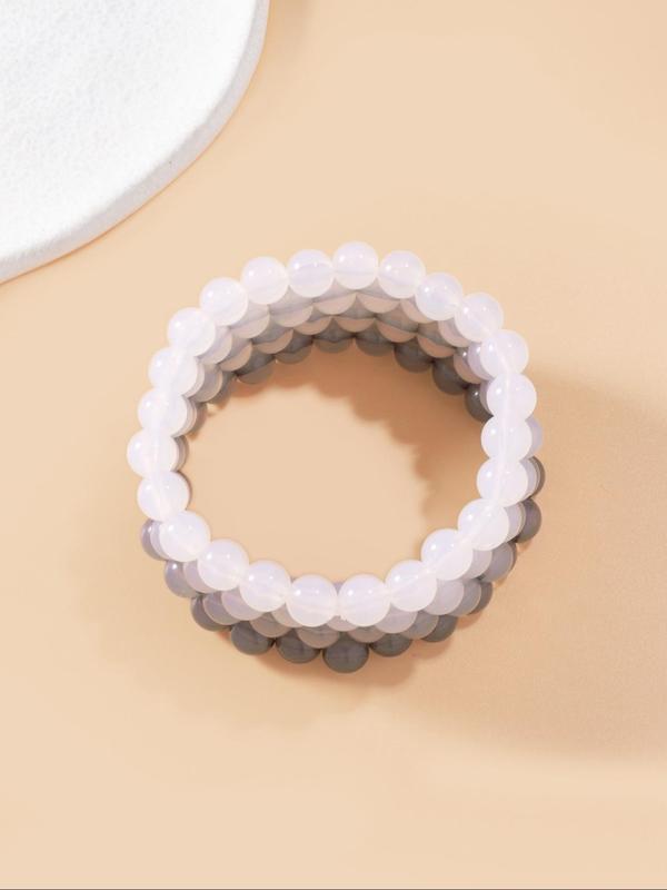 2024 New Style Simple Beaded Bracelet, Boho Style Matching Bracelet for Women & Men, Classic Fashion Cool Female Accessories for Daily Summer Vacation Beach Wear