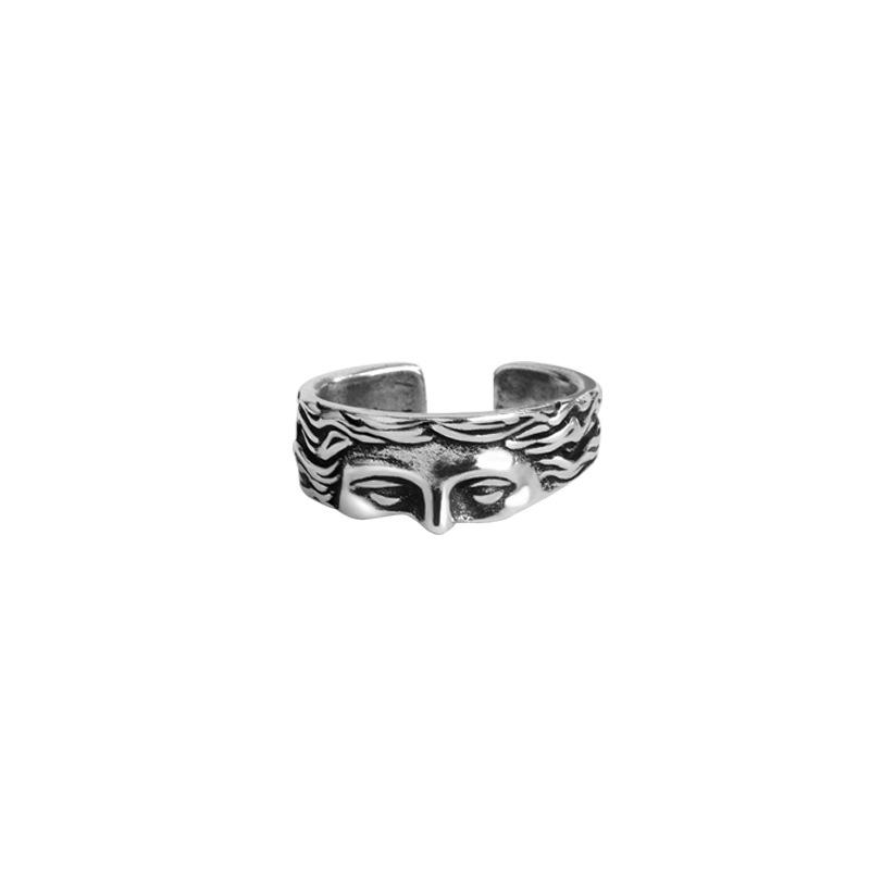 Venus Half Face Ring for Men and Women, Exaggerated Index Finger Ring Sculpture Fashion Open Ring