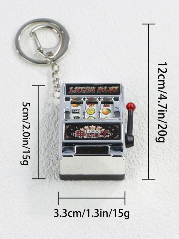 Rotating Fruit Machine Shaped Keychain, Y2k Fall Keychain for Men & Women, Summer Style 2024 Cute All-match Fashion Key Accessories for Daily Used, Holiday Gift, Fall Outfits, Fall Freshness