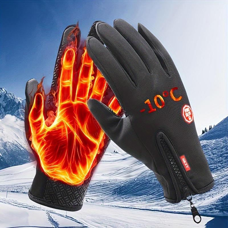 Windproof Winter Gloves, 1 Pair Waterproof Anti-slip Touchscreen Gloves, Thermal Warm Gloves for Men and Women, Perfect for Outdoor Activities, Christmas Gift