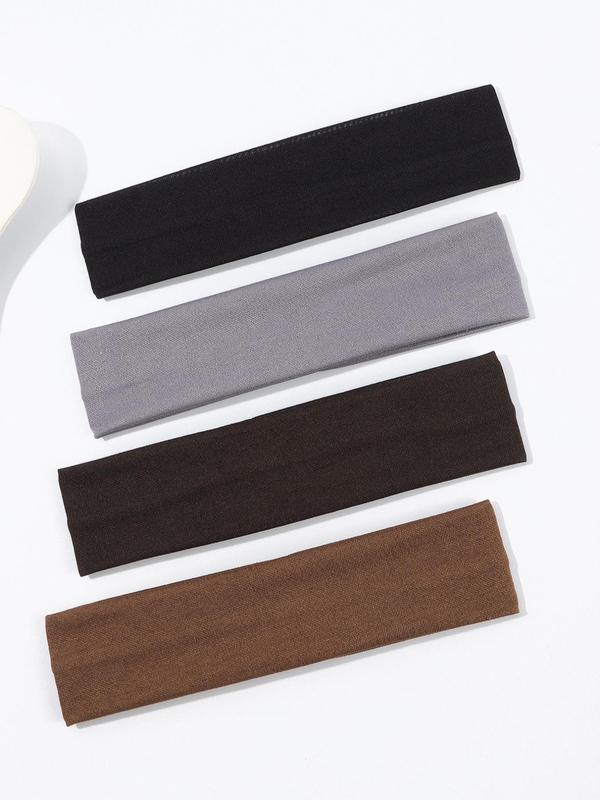 Women's Simple Style Plain Color Hair Band (1 Set), Casual Trendy Elastic Sweat Absorption Hair Band, Hair Accessories for Daily Use for Women & Girls