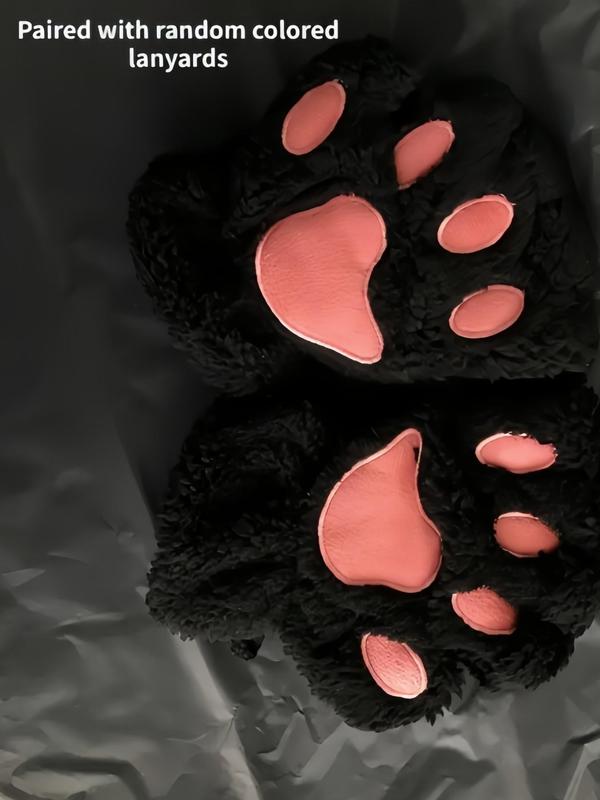 Cute Cat Paw Design Gloves, Fashionable Soft Warm Gloves for Women & Men, Fashion Accessories for Daily Wear