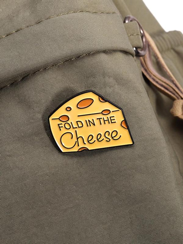 Creative Cheese Design Brooch, Cute Fashion Alloy Badge for Daily Clothing Decor, Trendy All-match & Exquisite Brooch for Birthday Gift